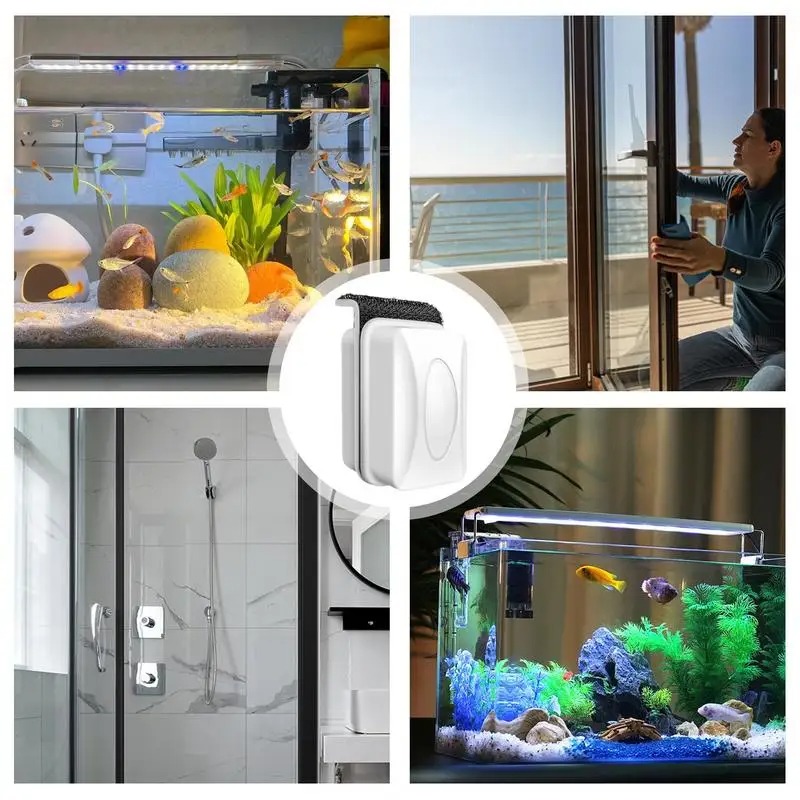 Cepillo magnético para tanque  - Marine Aquarium Glass Scraper reseña y precio